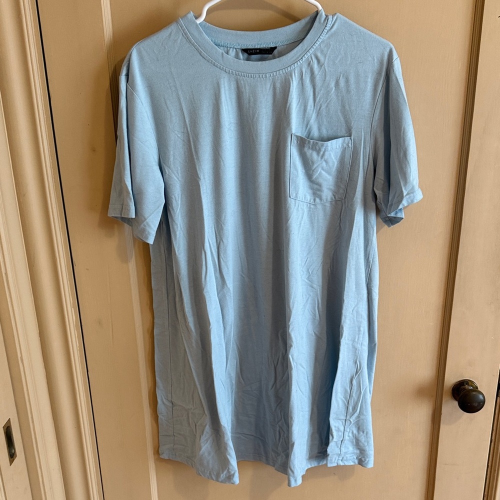 SHEIN Light Blue Mini Dress